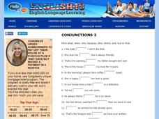 Using Conjunctions in Sentences Interactive