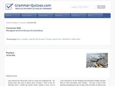 Finding conjunction, adverb, and transition word errors Interactive