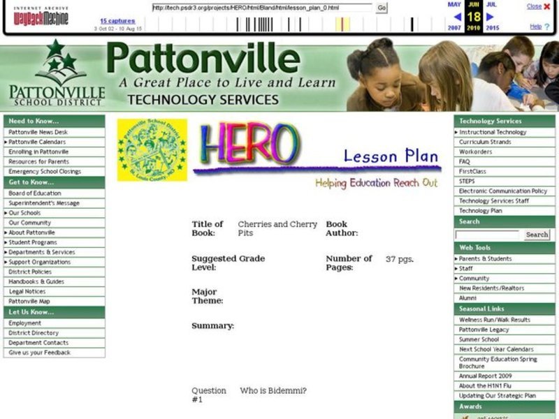 Cherries and Cherry Pits Lesson Plan for 2nd 4th Grade Lesson