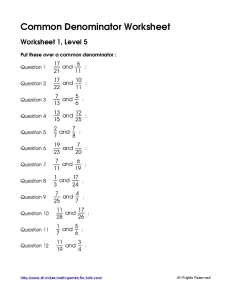 common-denominator-worksheets-3rd-grade