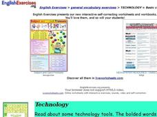 Technology- Basic Computer Words Interactive