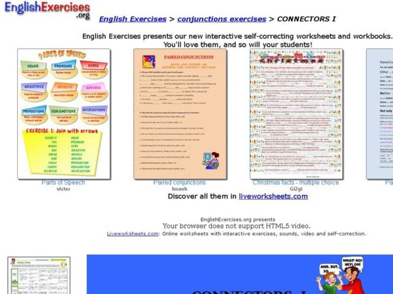 ESL Connectors Interactive for 4th 6th Grade Lesson