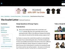 Scarlet letter essay questions