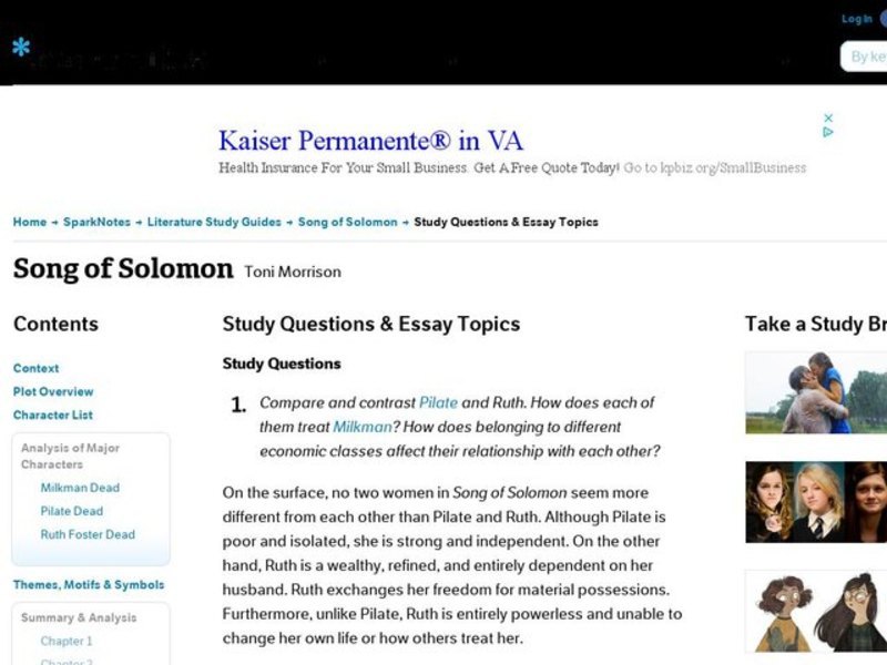 Song of solomon essay