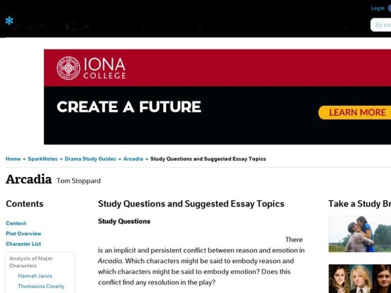 Arcadia essay topics 02 image