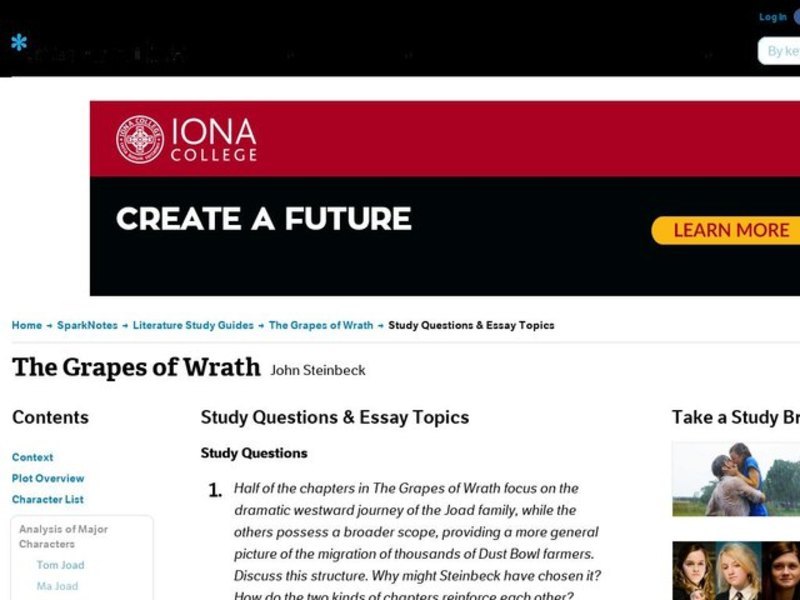Grapes of wrath essay topics