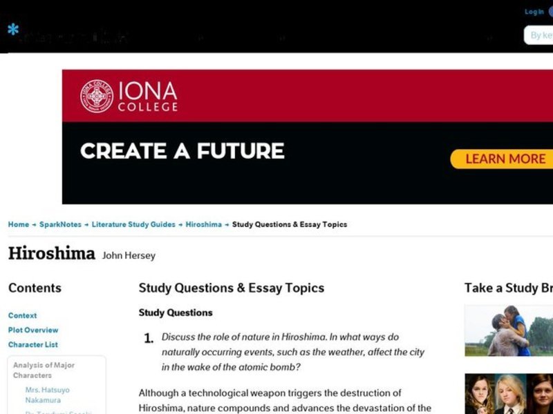 What point of view is hiroshima written in image