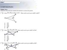 Proofs with Triangles Self-check Practice Interactive