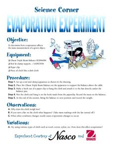 Evaporation Experiment Lesson Plan for 7th Grade | Lesson Planet