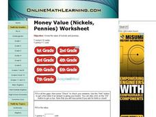 Money Value: Nickels and Pennies Interactive