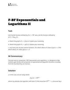 Exponentials and Logarithms II Activity