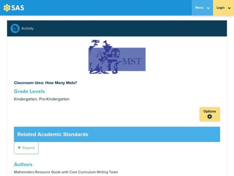 How Many Mats? Lesson Plan for PreK Kindergarten Lesson