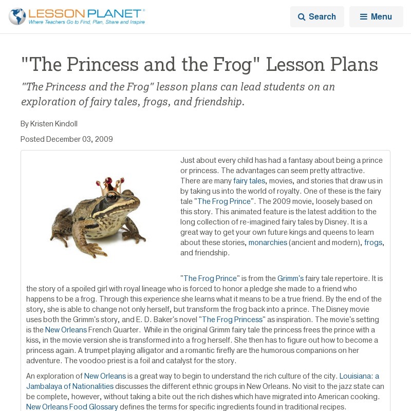 Grimms Fairy Tales Lesson Plans & Worksheets Lesson