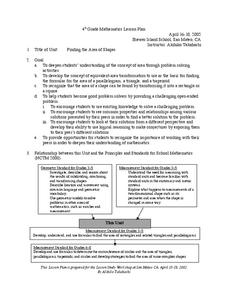 Finding the Area of Shapes Lesson Plan for 3rd - 5th Grade | Lesson Planet