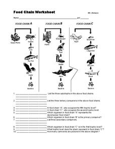 Trophic Level Lesson Plans & Worksheets | Lesson Planet