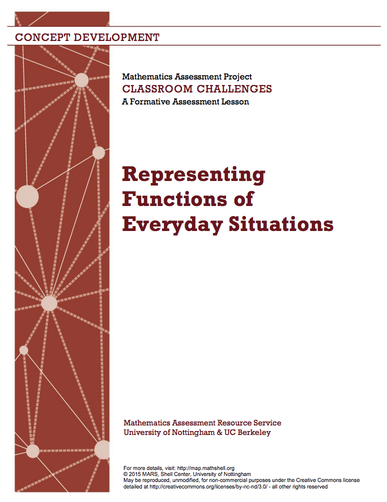 Representing Functions of Everyday Situations Lesson Plan for 10th