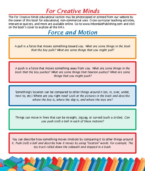 Forces Worksheet for 2nd - 3rd Grade | Lesson Planet