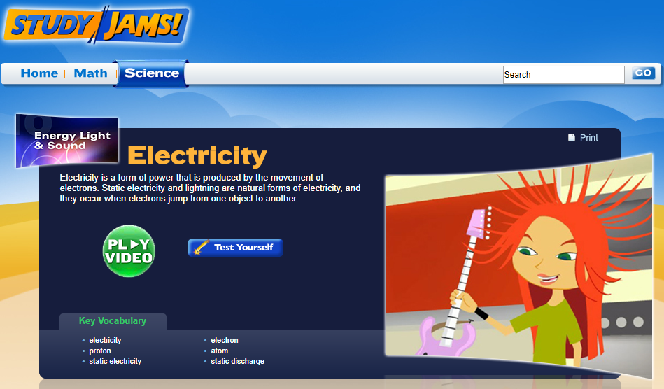 Study Jams! Electricity Interactive for 4th 8th Grade Lesson