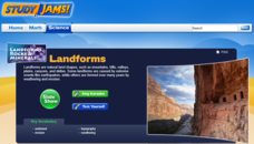 Study Jams! Landforms Interactive for 4th - 6th Grade | Lesson Planet