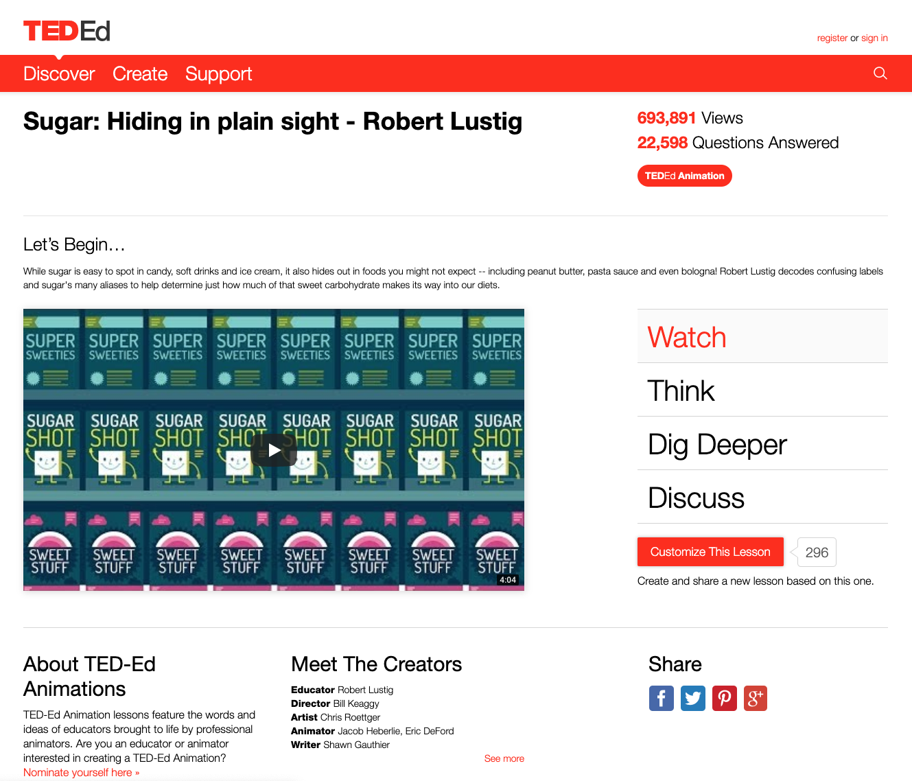 Sugar Hiding in Plain Sight Lesson Plan for 6th 12th Grade Lesson