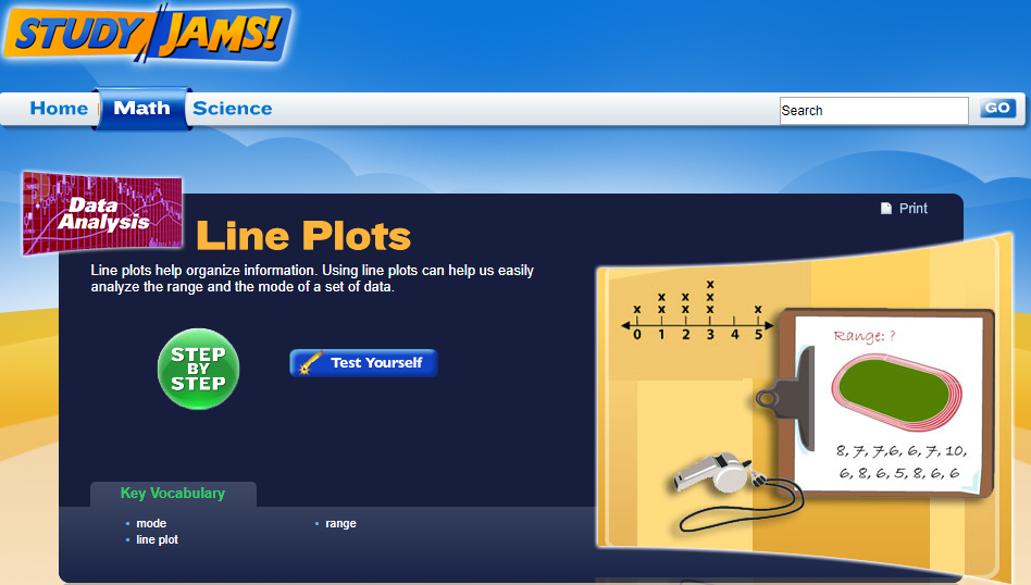 Study Jams! Line Plots Interactive for 2nd 6th Grade Lesson