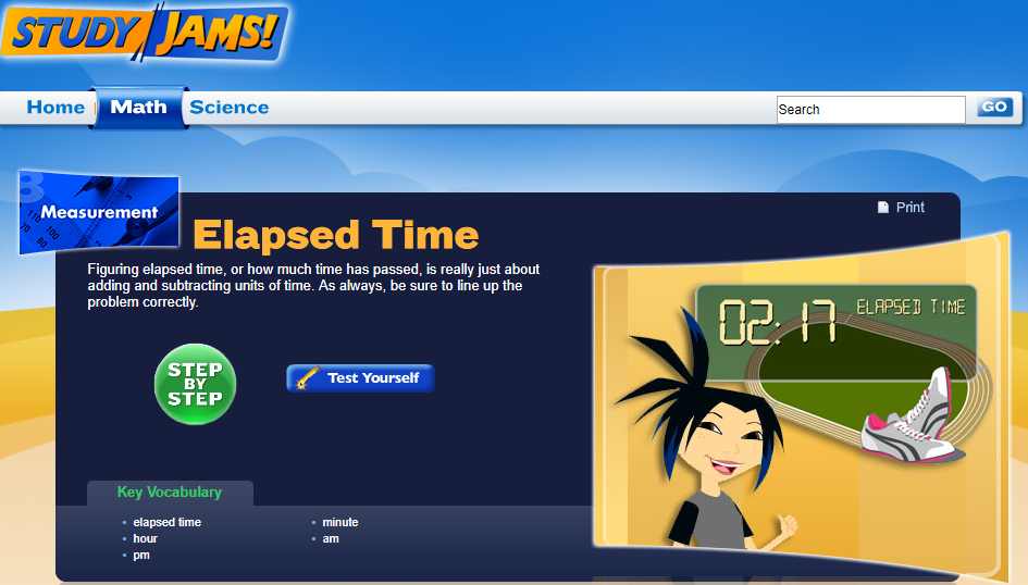 Study Jams! Elapsed Time Interactive for 3rd 5th Grade Lesson