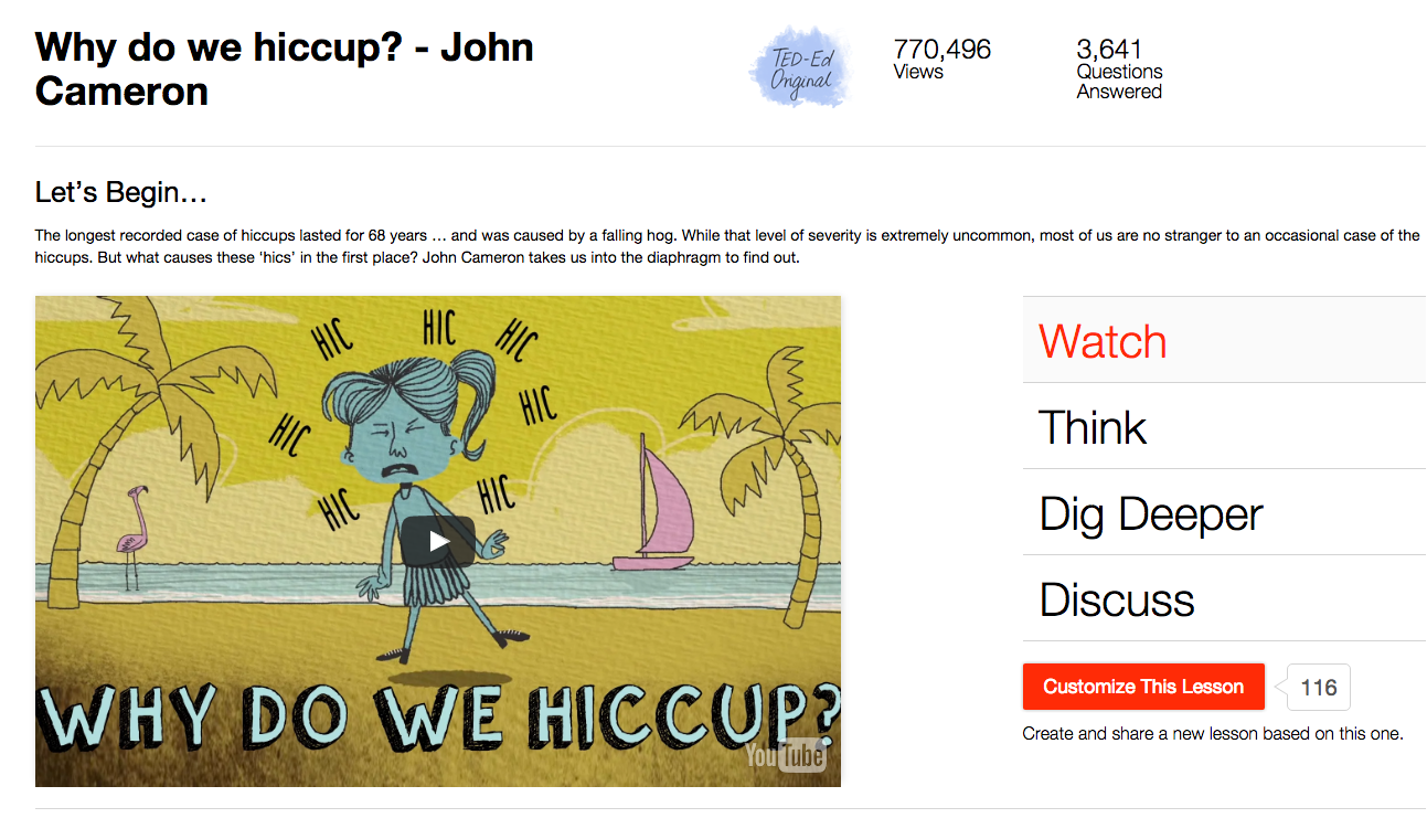 Why do we hiccup instructional video for 7th 12th grade lesson planet
