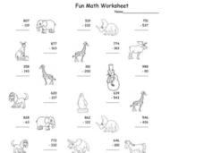 2 digit subtraction coloring lesson plans worksheets