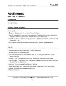 Abstinence Lesson Plan