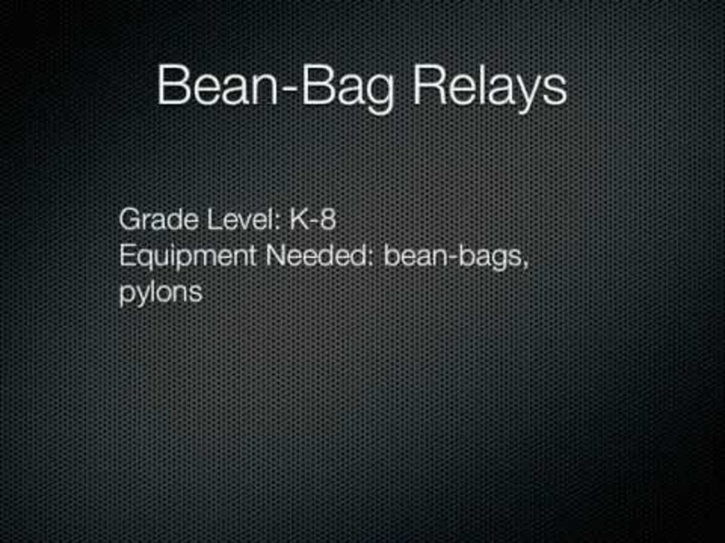 BeanBag Relays Activity for Kindergarten 8th Grade Lesson