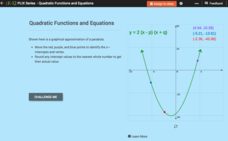 Quadratic Functions and Equations Interactive