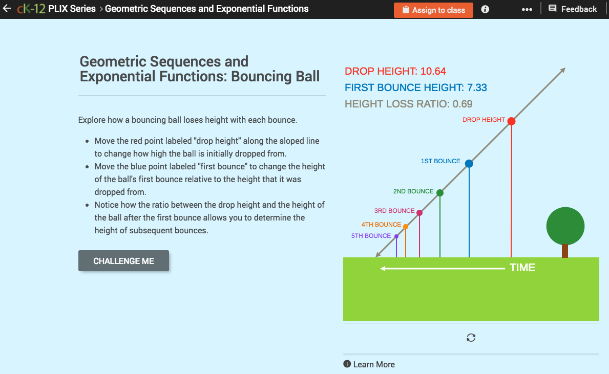 Geometric Sequences and Exponential Functions Bouncing Ball