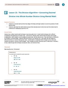 mental math compensation lesson plans worksheets