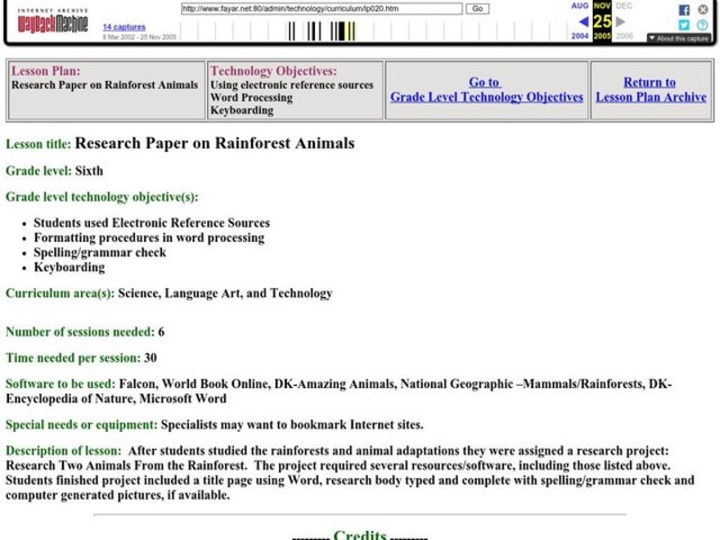6th grade research project template image