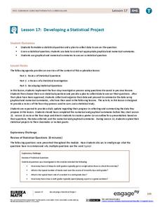 Developing a Statistical Project Lesson Plan