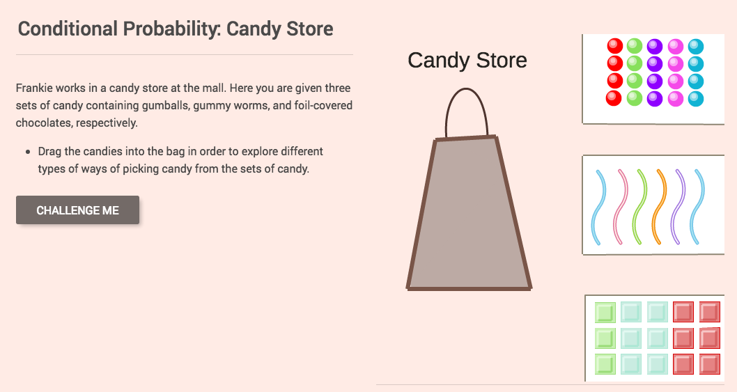 Conditional Probability Candy Store Interactive for 9th 12th Grade