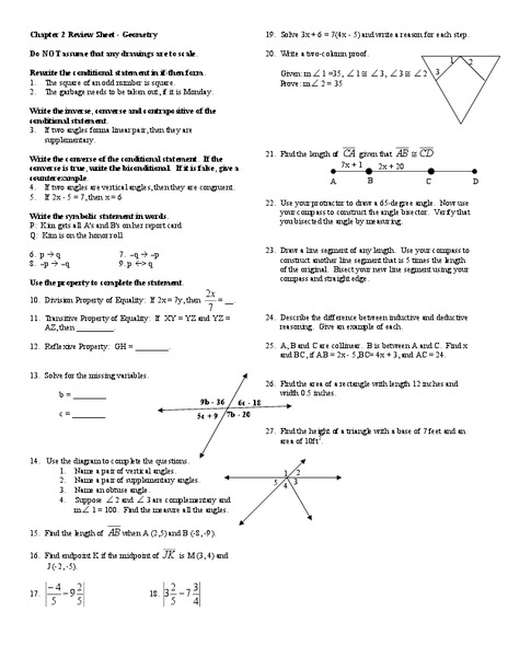 Conditional Statement Worksheet Geometry Conditional Statement Worksheet Geometry