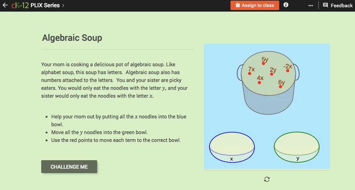 Sums and Differences of Single Variable Expressions Algebraic Soup