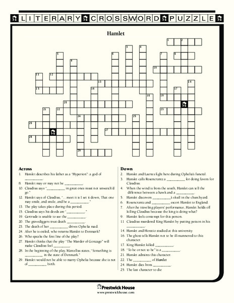 Hamlet Worksheet for 9th - 12th Grade | Lesson Planet