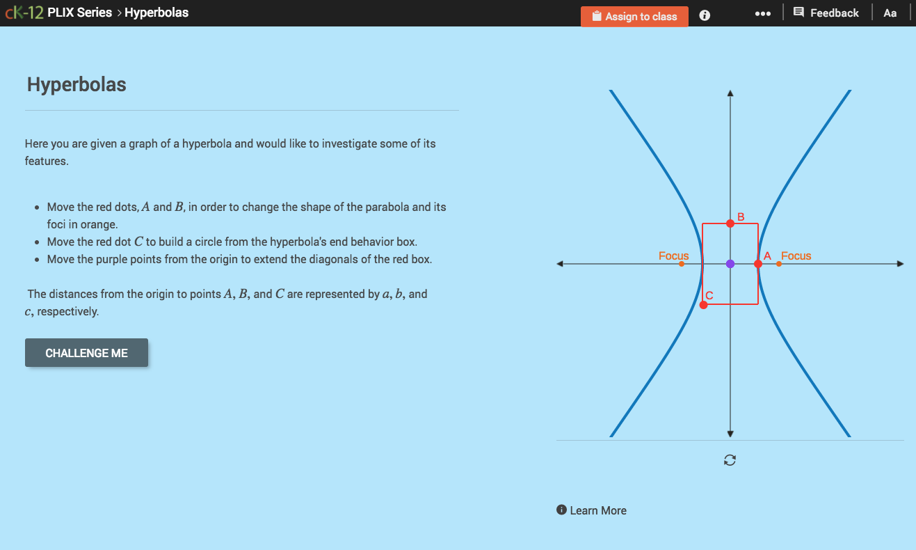 Hyperbolas Interactive for 11th Higher Ed Lesson
