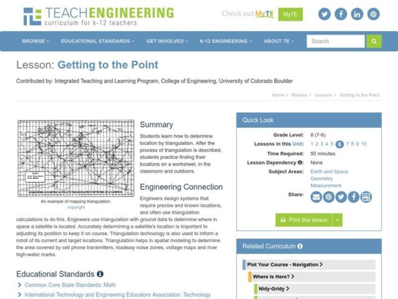 Getting to the Point Lesson Plan for 6th 8th Grade Lesson