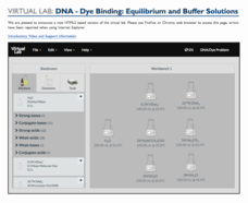 Virtual Lab: DNA - Dye Binding: Equilibrium and Buffer Solutions Interactive