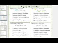 Identify Real Number Properties: Distributive and Commutative Instructional Video