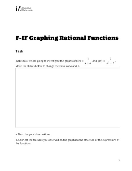 Graphing Rational Functions Assessment for 9th - 12th Grade | Lesson Planet