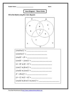 venn diagram three circles worksheet for 6th 8th grade lesson three circle venn diagram worksheet