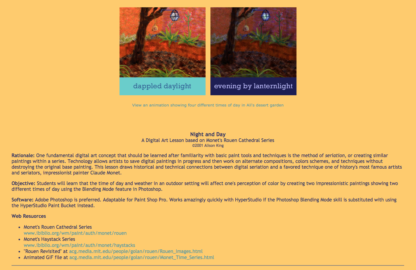 Night and Day A Digital Art Lesson based on Rouen Cathedral