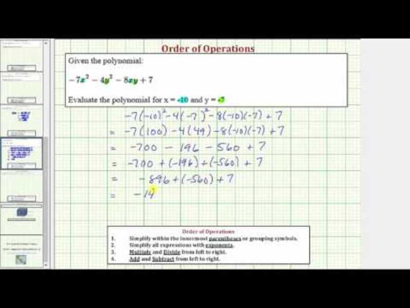 Evaluate An Expression In The Form 7x 2 4y 2 8xy 7 Example Evaluate An Expression In The Form 7x 2 4y 2 8xy 7 Example