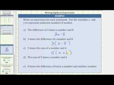 Write Algebraic Expressions from Statements: Form ax+b and a(x+b) Instructional Video
