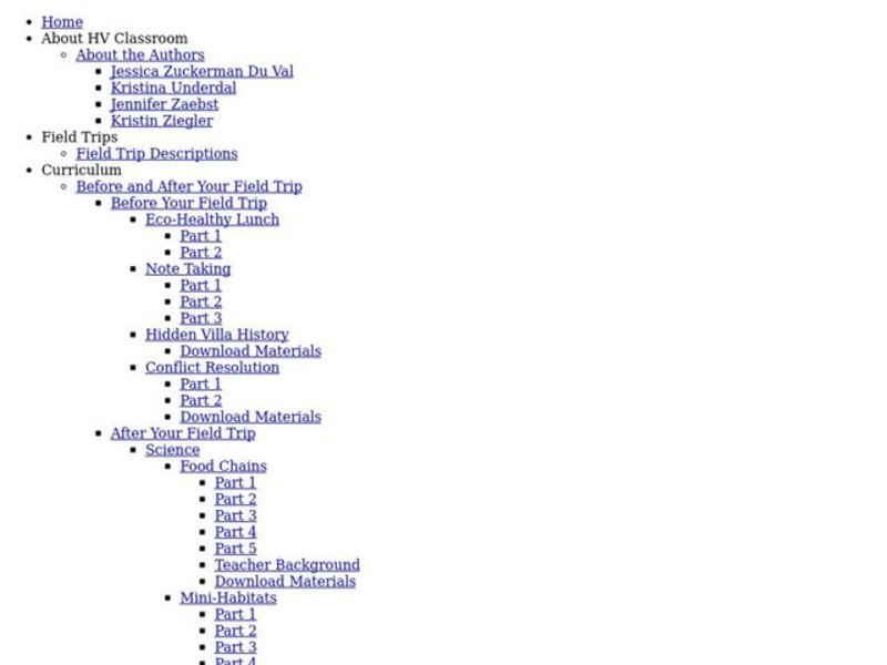 Habitat Hopscotch Lesson Plan for 3rd 4th Grade Lesson
