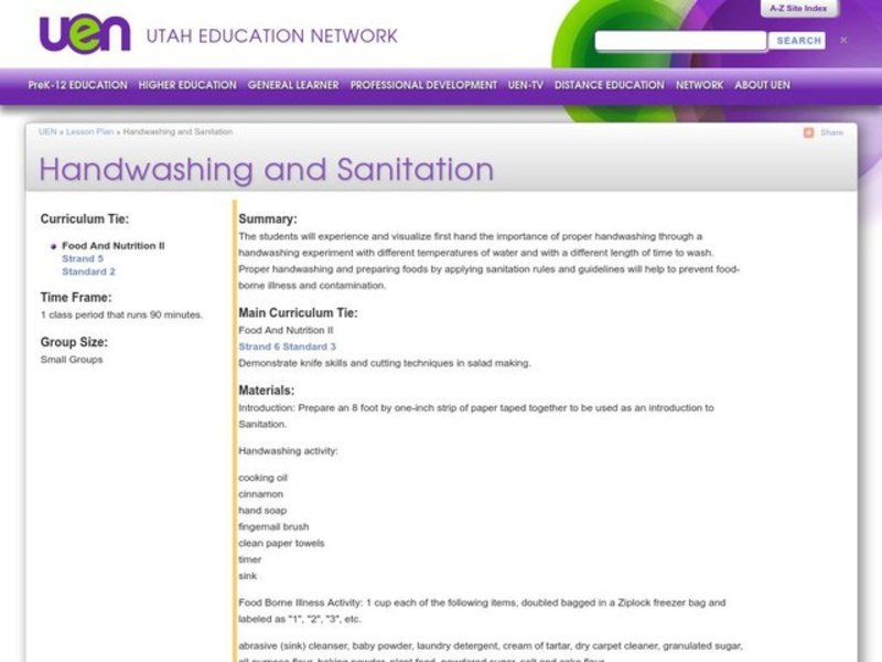 Handwashing And Sanitation Lesson Plan For 9th 12th Grade Lesson Planet Handwashing And Sanitation Lesson Plan For 9th 12th Grade Lesson Planet